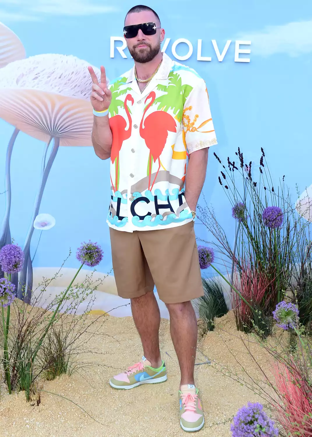 Travis Kelce attends REVOLVE Festival 2023, Thermal, CA - Day 1 on April 15, 2023