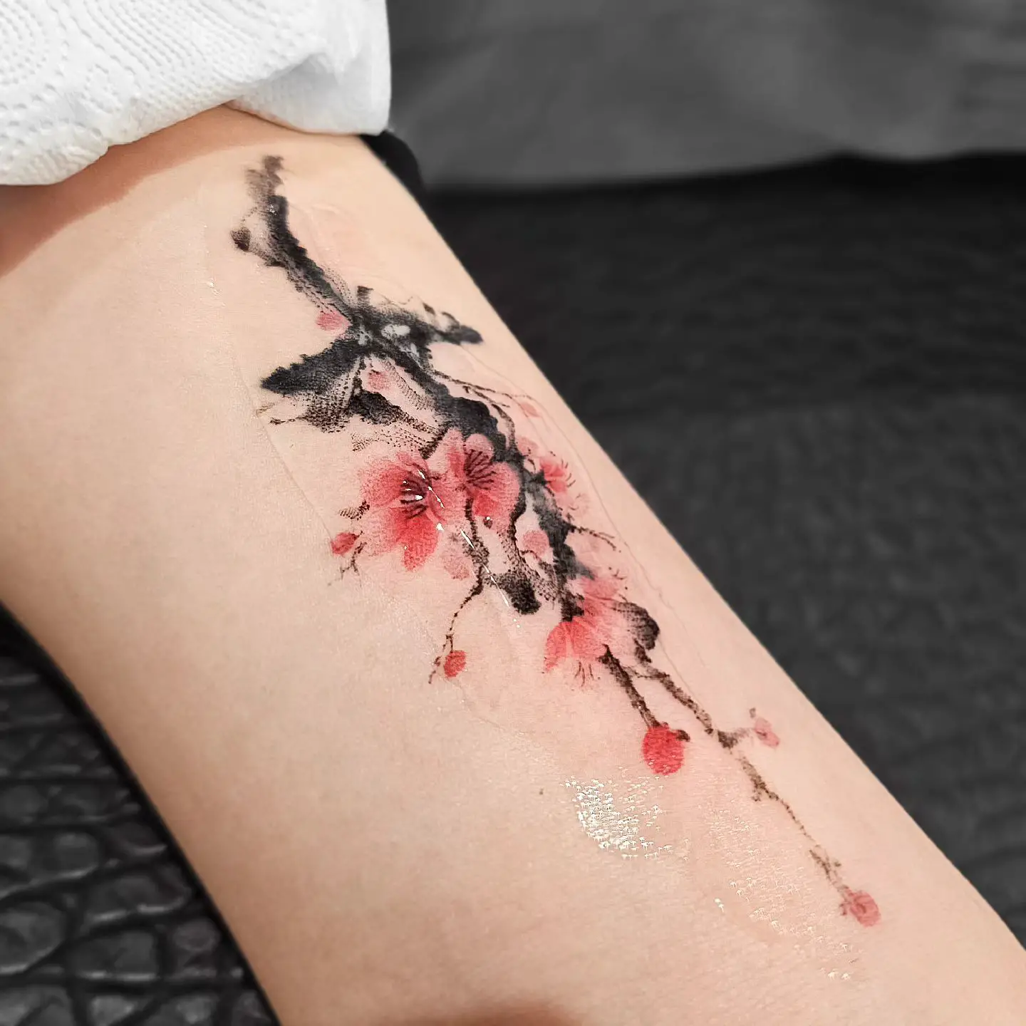 realistic cherry blossom tattoos by seoya oriental