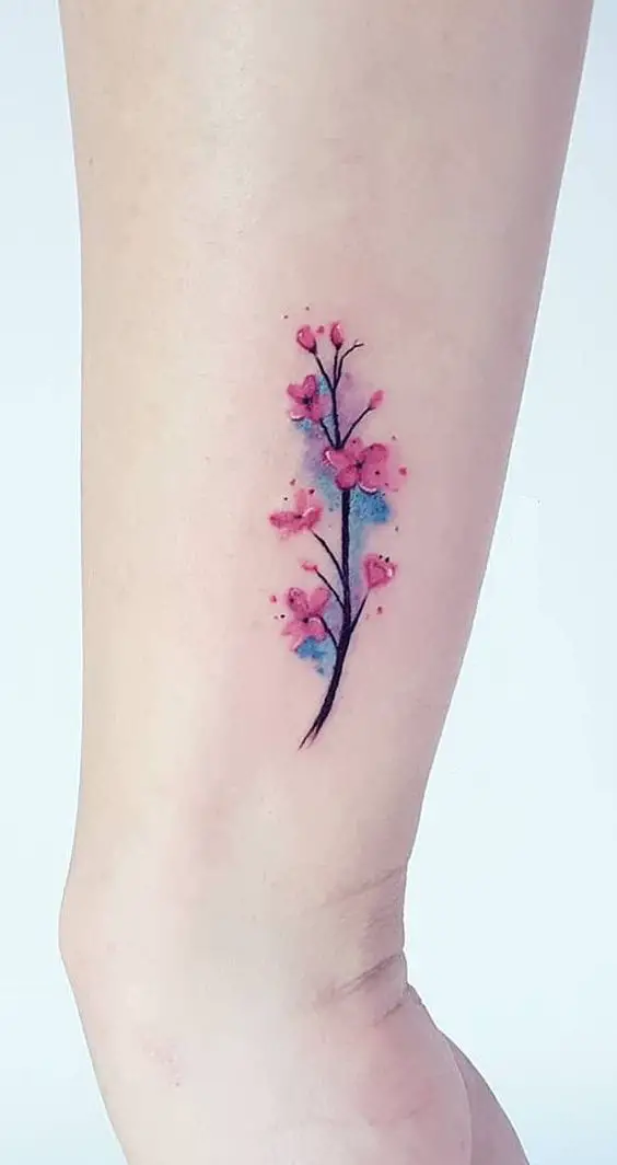 watercolor cherryblossom tattoos