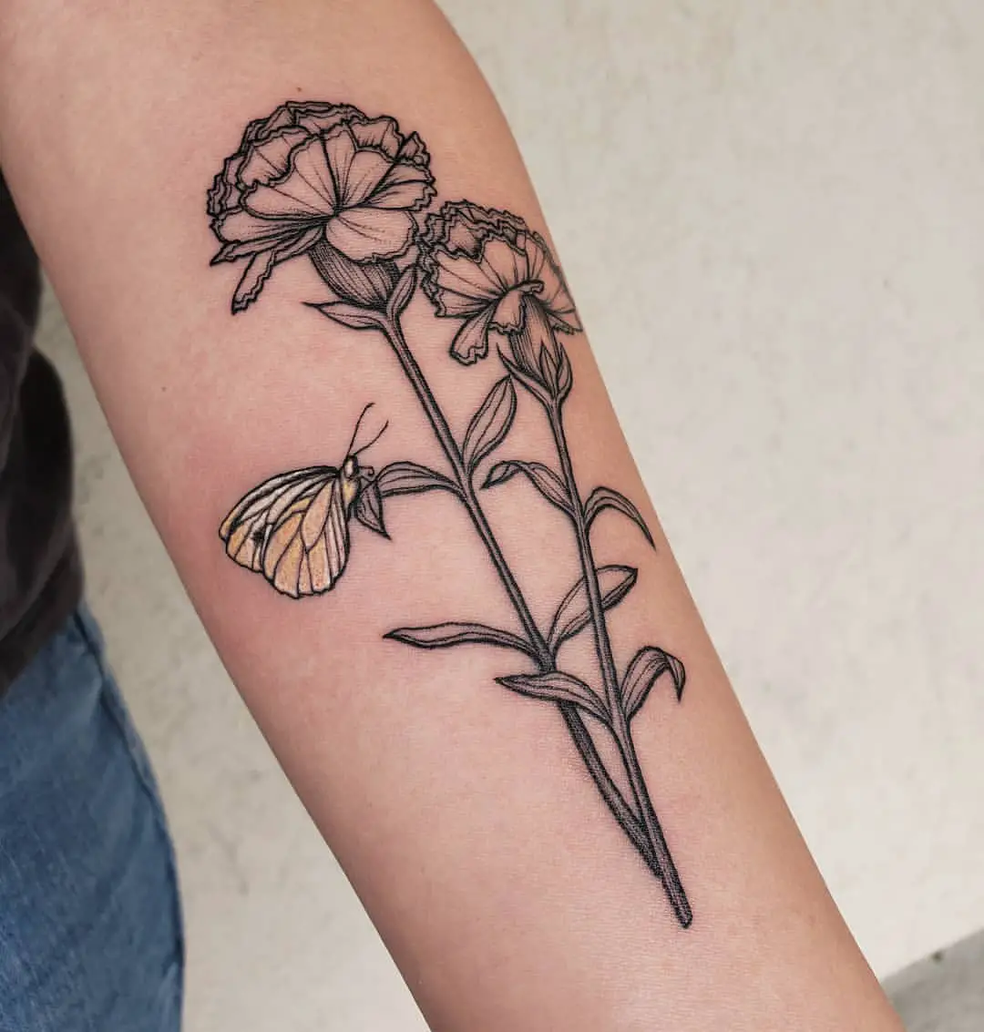 Carnation Tattoo Ideas 1