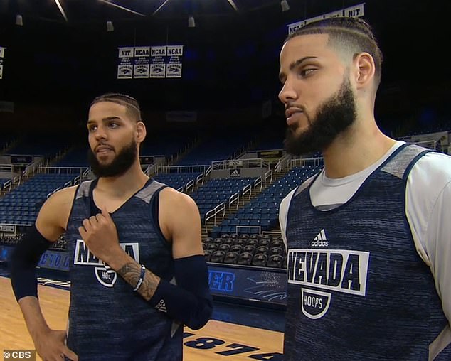 Stars: Caleb and Cody Martin, 23, play for the University of Nevada's basketball team