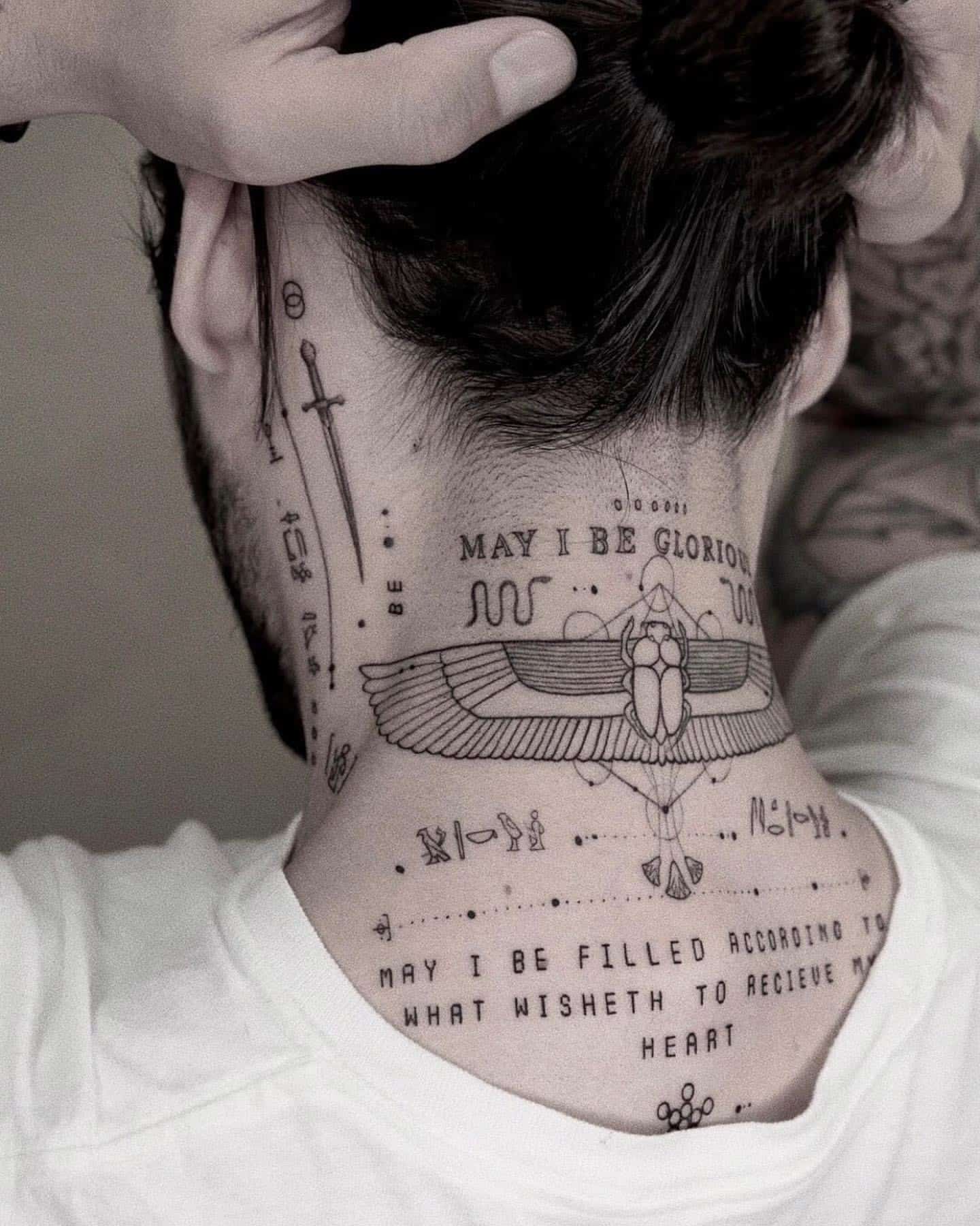 Neck Tattoo Ideas 4