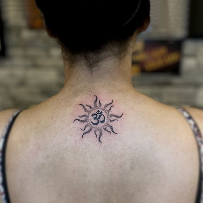 Sun Om Tattoo Design