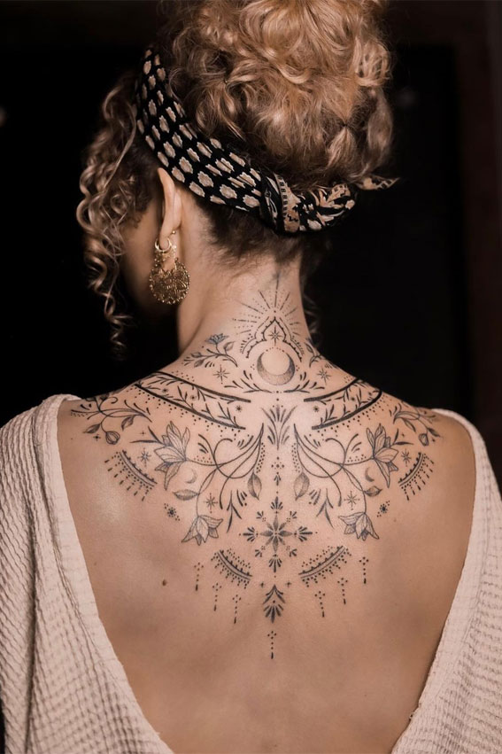 30+ Beautiful Flower Tattoo Ideas : Floral Hippie Tattoo I Take You |  Wedding Readings | Wedding Ideas | Wedding Dresses | Wedding Theme