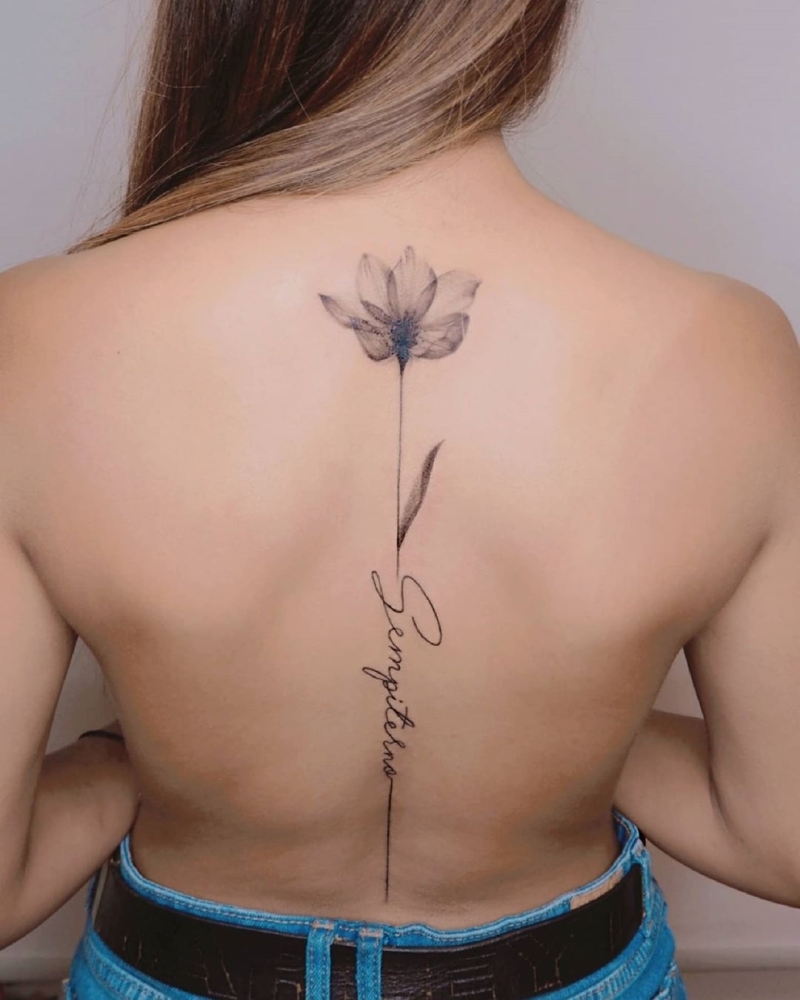 awesome lotus spine tattoo @maliartattoo 2