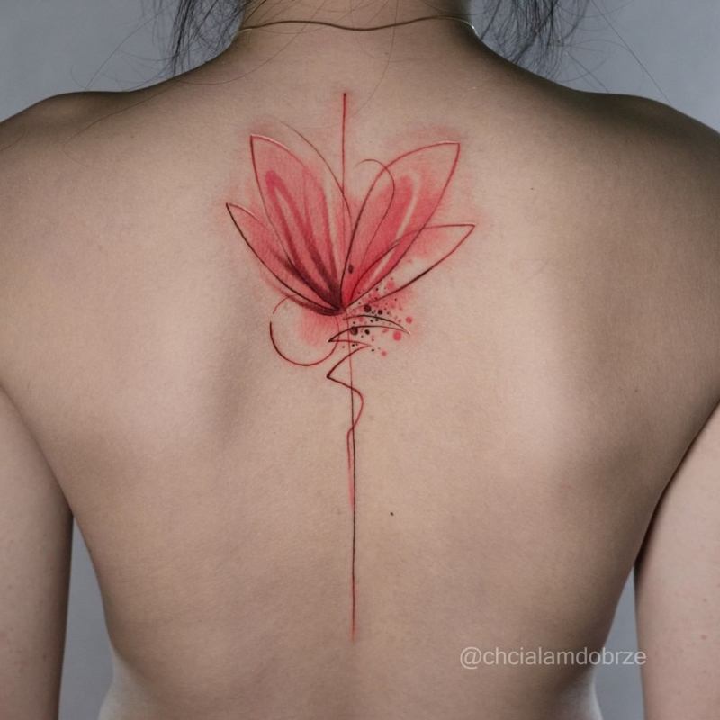 beautiful spine sunflower tattoo @chcialamdobrze 32