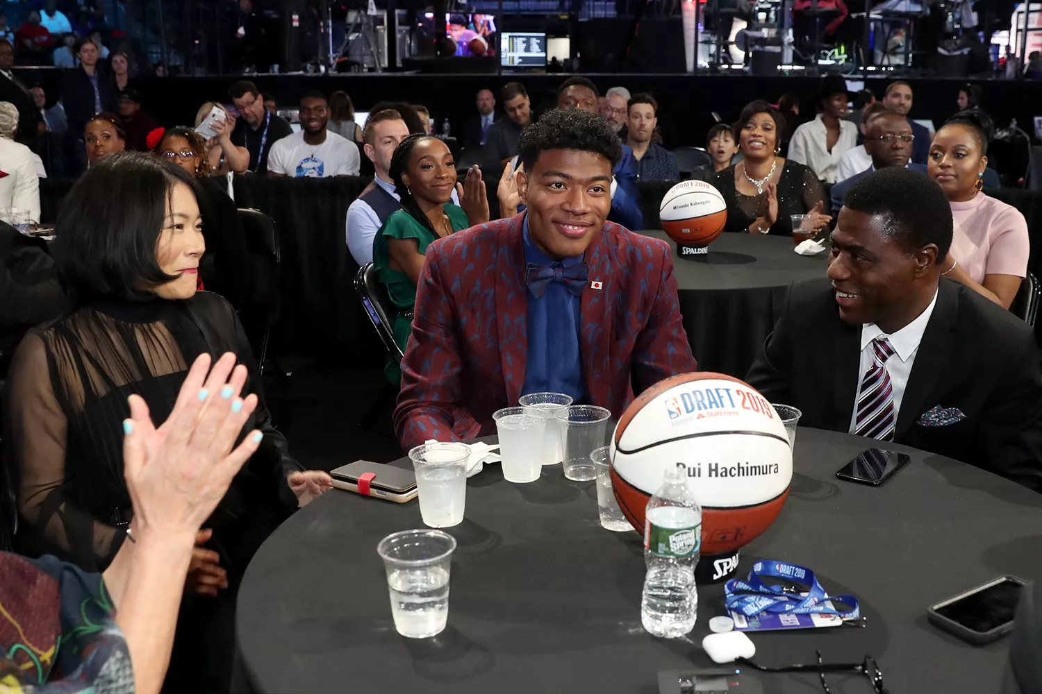 Rui Hachimura looks on after being selected ninth overall by the Washington Wizards during the 2019 NBA Draft on June 20, 2019.