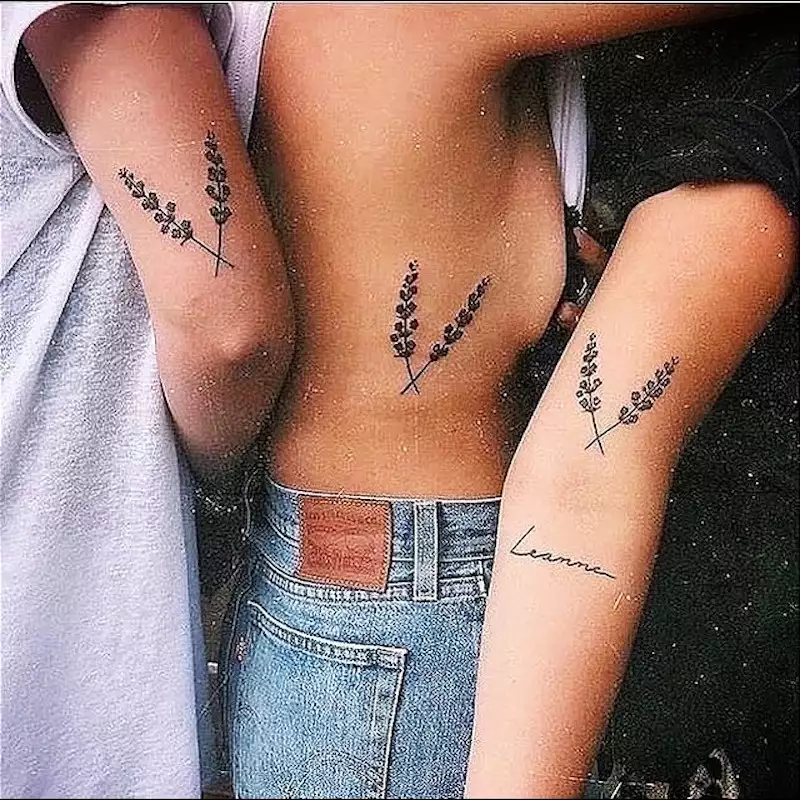 Best Friend Tattoos Lavender