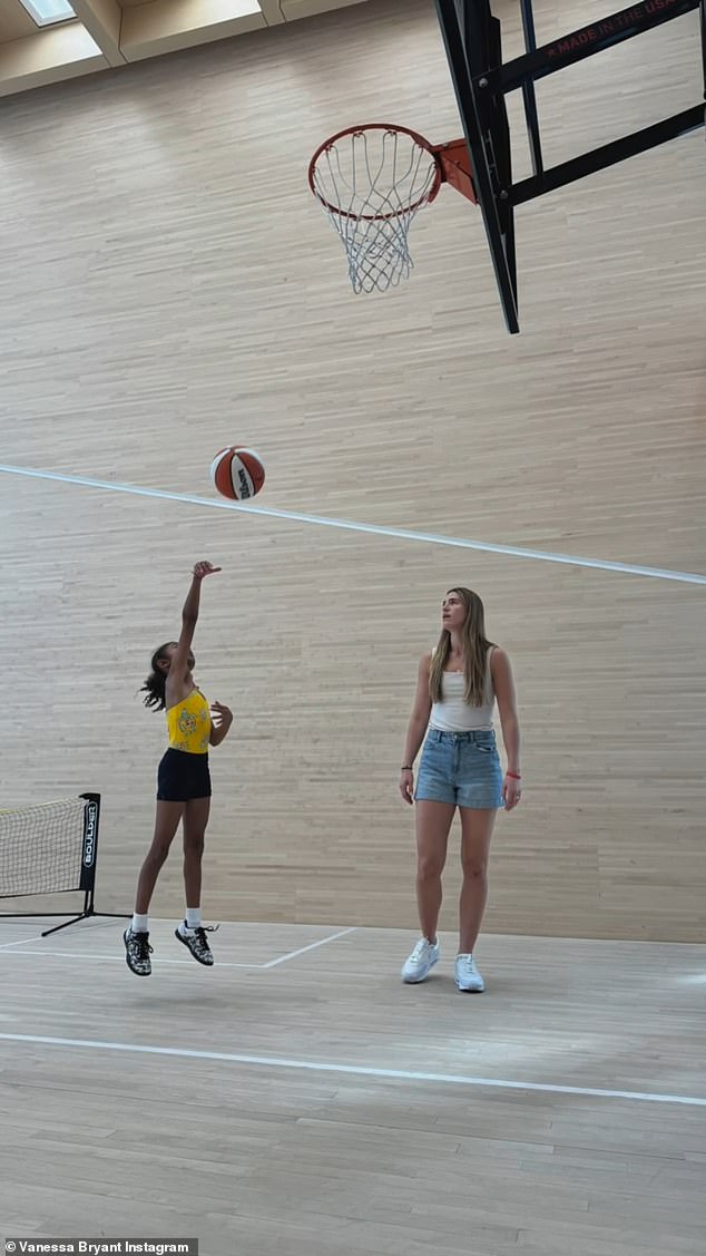 Vanessa also shared a clip of Bianka shooting hoops with WNBA superstar Sabrina Ionescu