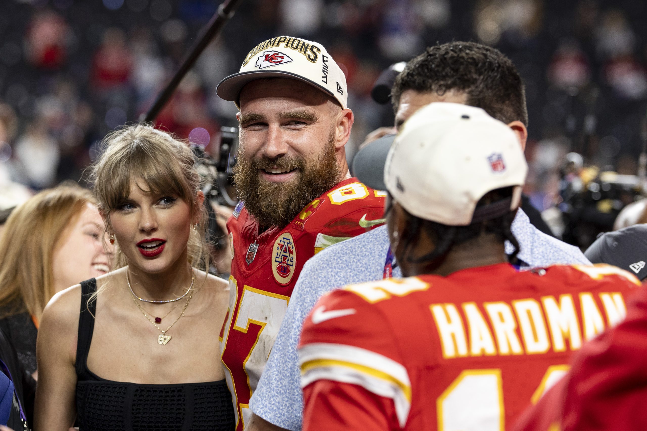 The loved-up pair were back in Vegas after Kelce's Super Bowl triumph in February