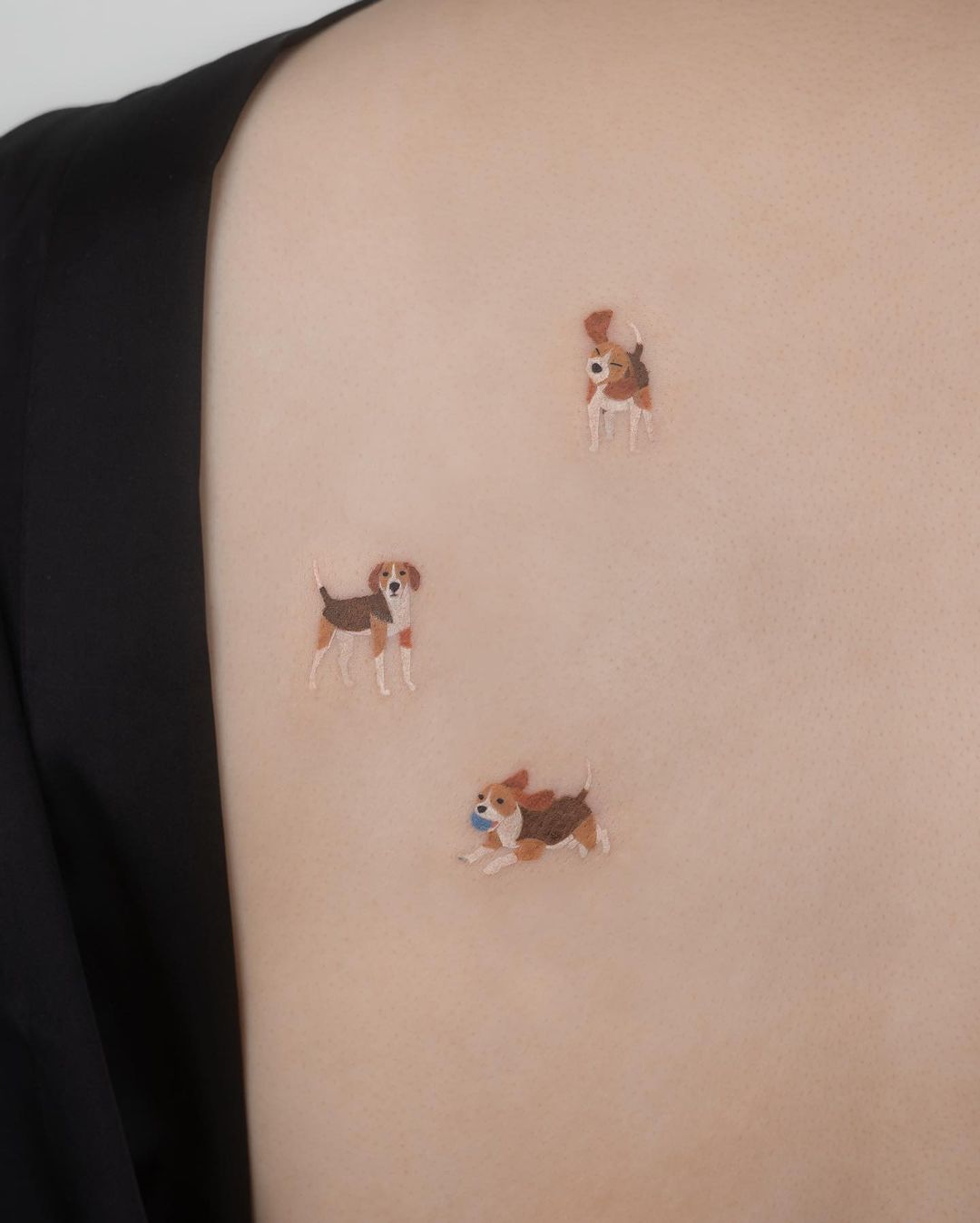 Cute minimalistic dog tattoo bby tattooist mayb2