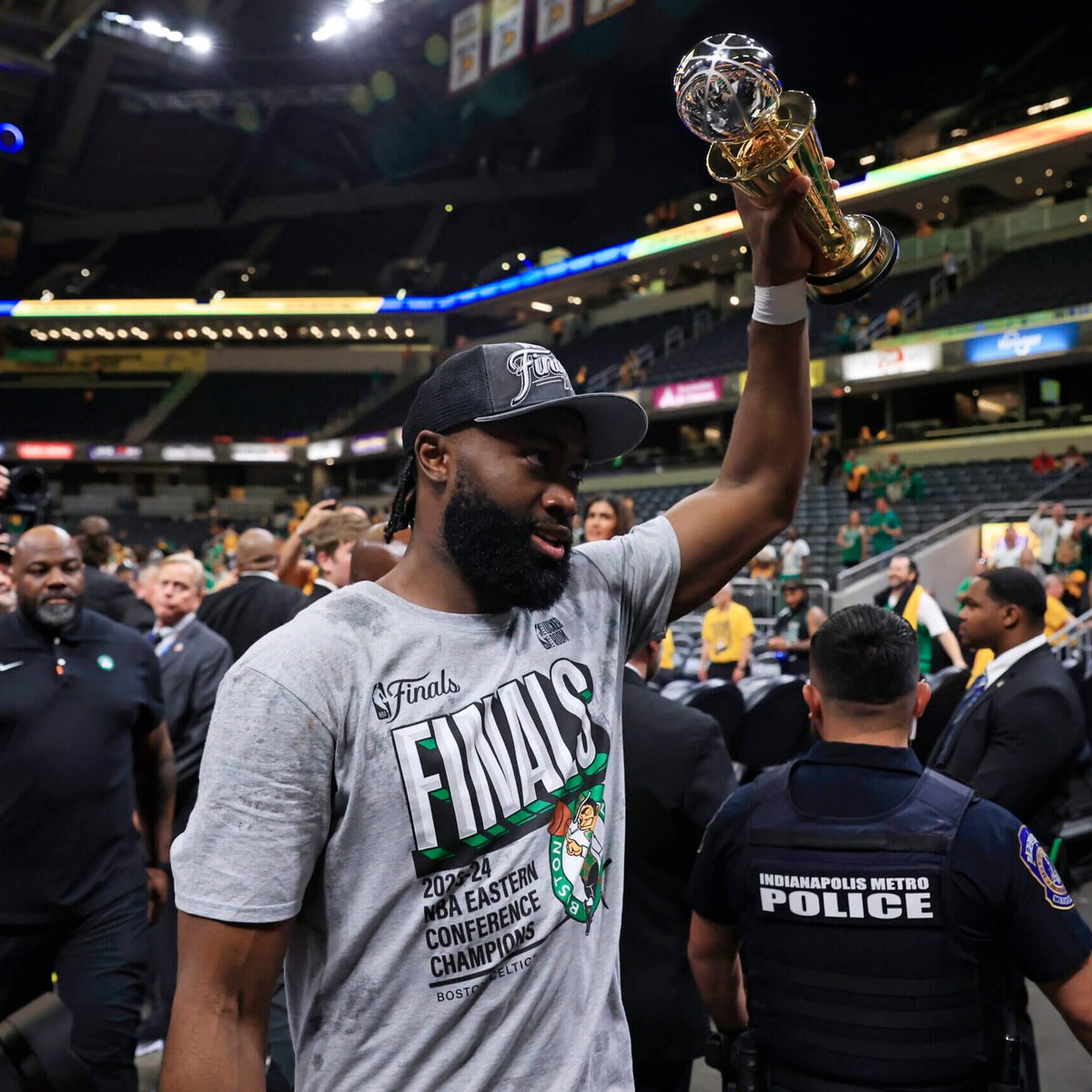 Why Jaylen Brown was surprised to win series MVP after leading Celtics to  NBA Finals: 'I don't ever win s—' - The Athletic