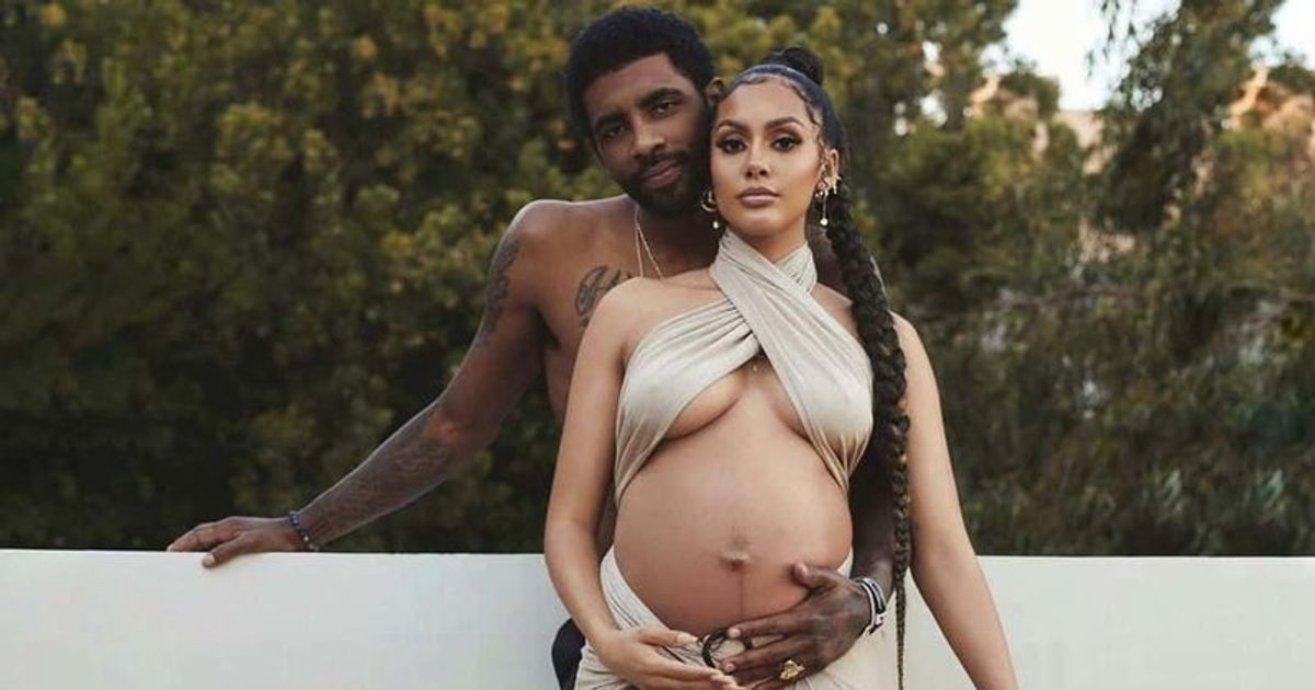 Kyrie Irving with his fiancee Marlene Wilkerson at her maternity photoshoot (Instagram/Marlene Wilkerson)