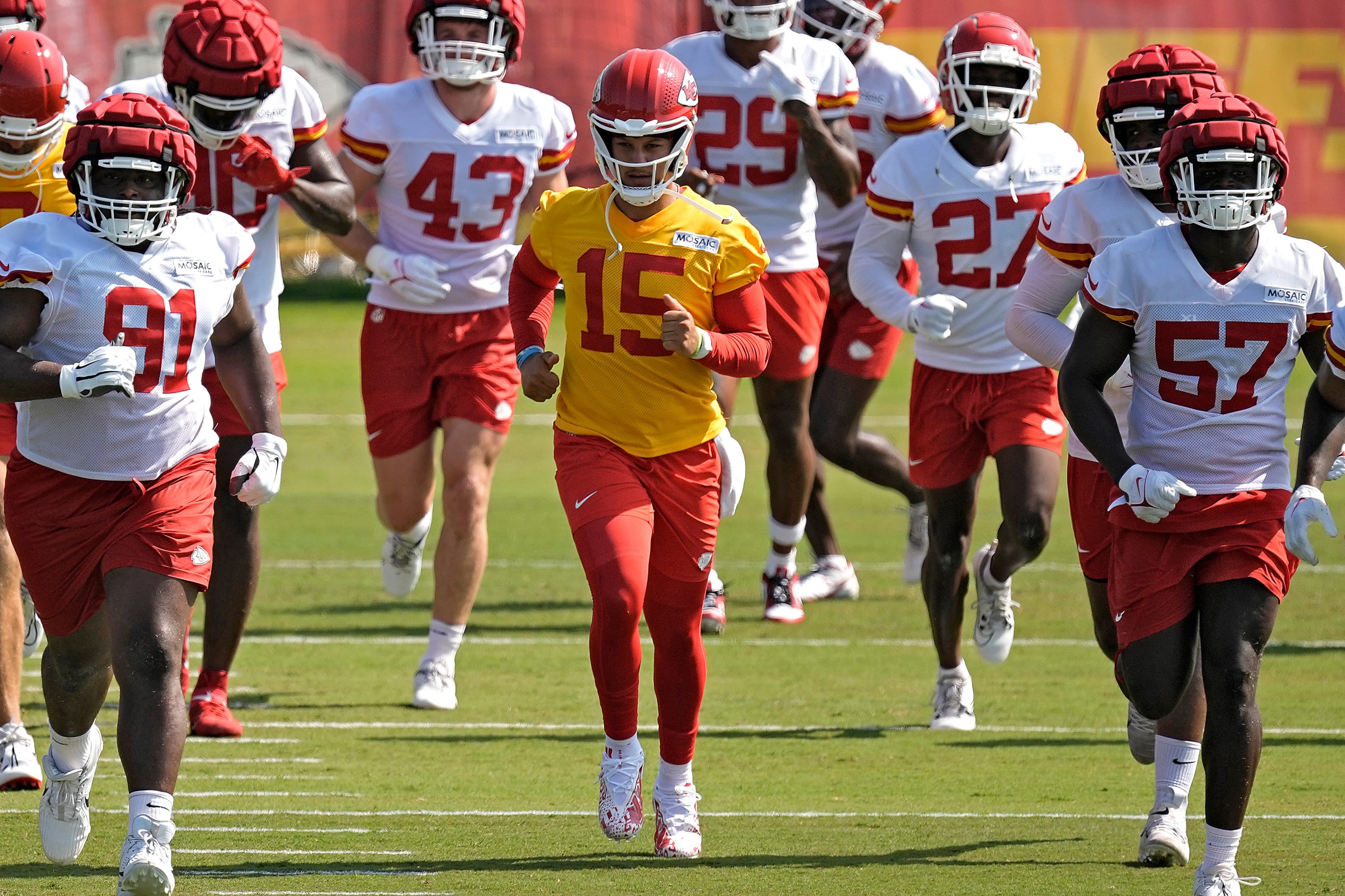 Chiefs relish in first full pads training camp practice