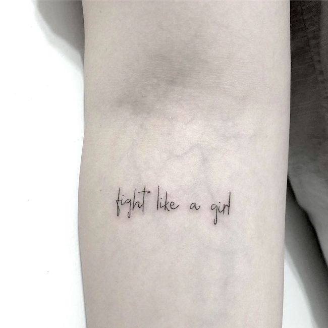 fight-like-a-girl-Girl-power-quote-tattoo-ideas-for-girl-boss-OurMindfulLife.com_