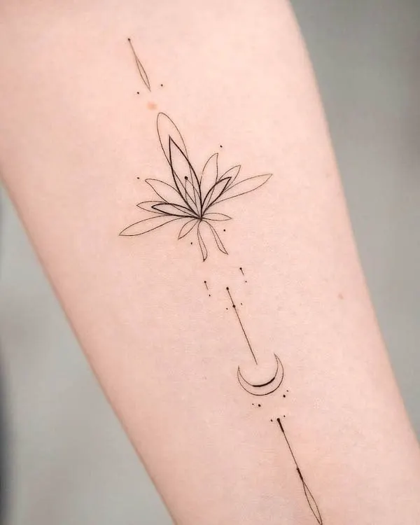 Small lotus tattoo by @arinatattoo