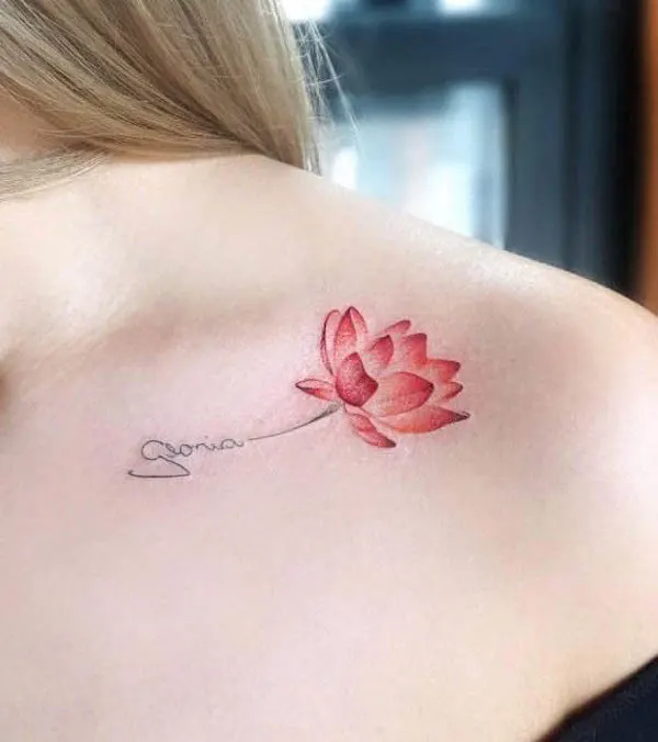 Small lotus tattoo by @trending__tattoos