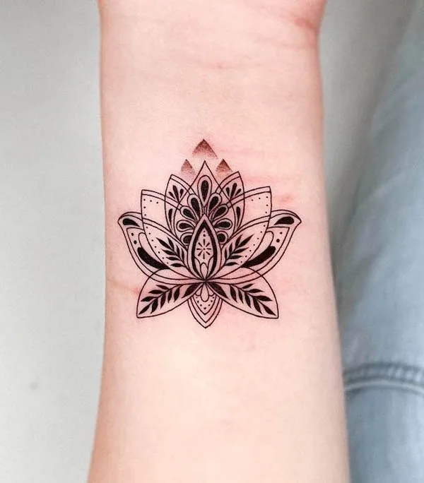 Mandala lotus tattoo by @tattoo_artist_olive