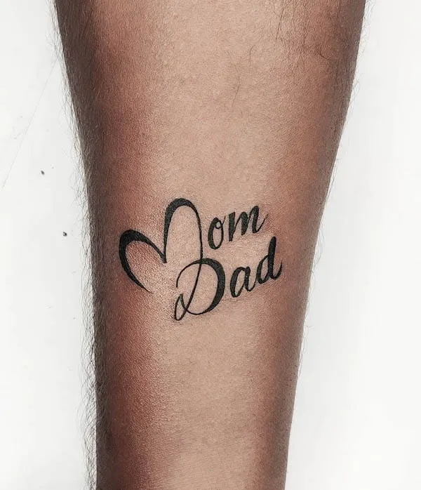 Mom dad tattoo by @guntur_guns_tattoos