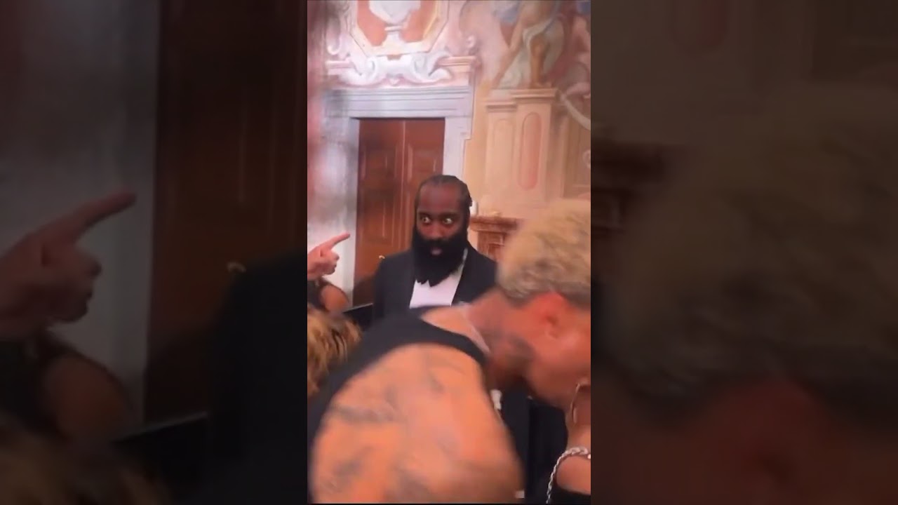 James Harden reacts to his girlfriend catching the bouquet at a wedding  #shorts - YouTube