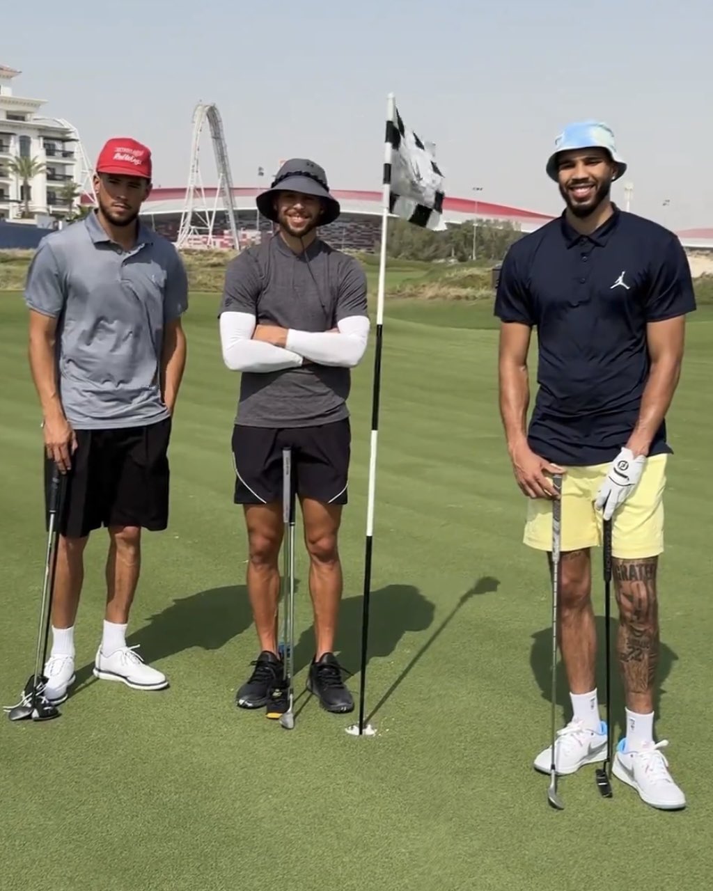 Aaron Johnson on X: "Devin Booker sporting a Detroit Red Wings hat while  golfing in Abu Dhabi with Stephen Curry and Jayson Tatum.  https://t.co/EG3O2wSSMi" / X