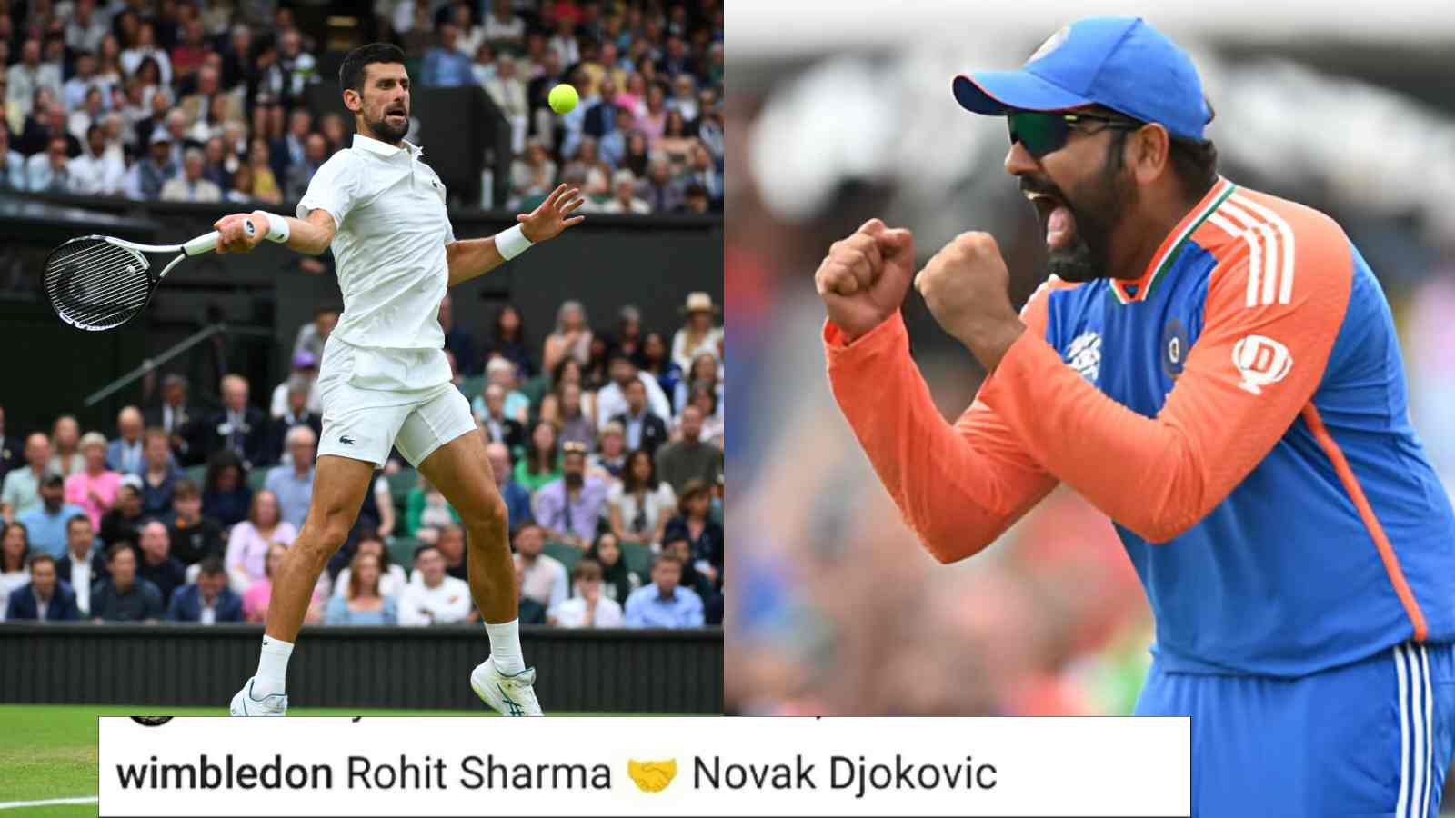 Wimbledon likens Rohit Sharma to Novak Djokovic with a mind-blowing post on Instagram