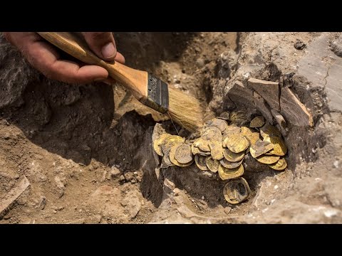 Young volunteers discover hundreds of ancient gold coins in Israel | Bright side - YouTube