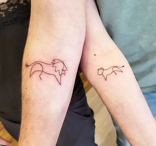 father daughter tattoo by @choicebeauty.ca