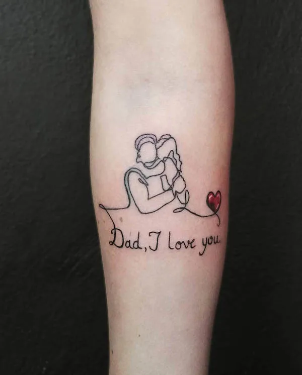 father daughter tattoo by @kazumi_tattoo