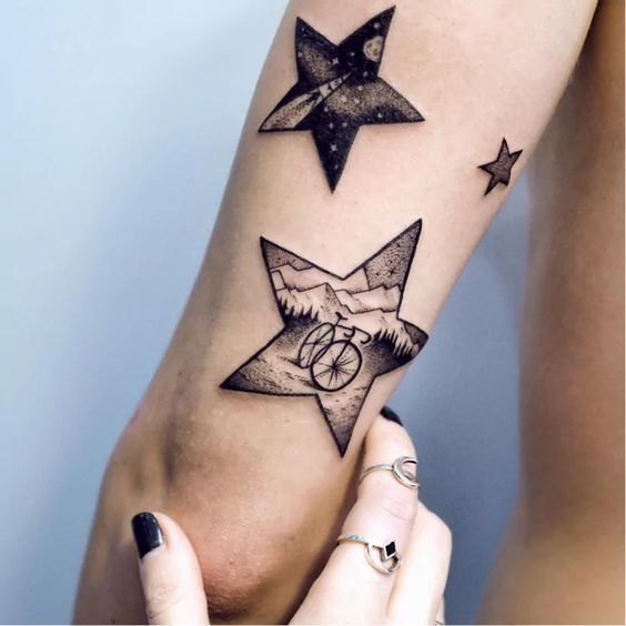 Explore 18 Stunning Geometric Star Tattoo Designs for 2024: Unique Patterns, Bold Ideas, and Creative Sleeve Options