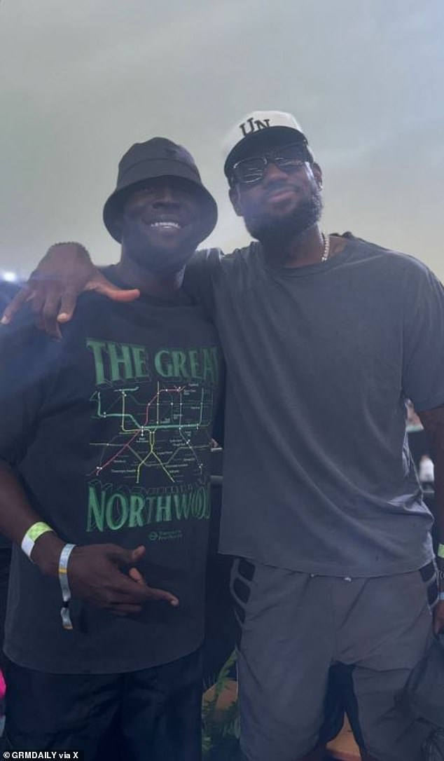 James even found UK rap star Stormzy during the show as the pair posed for a photo