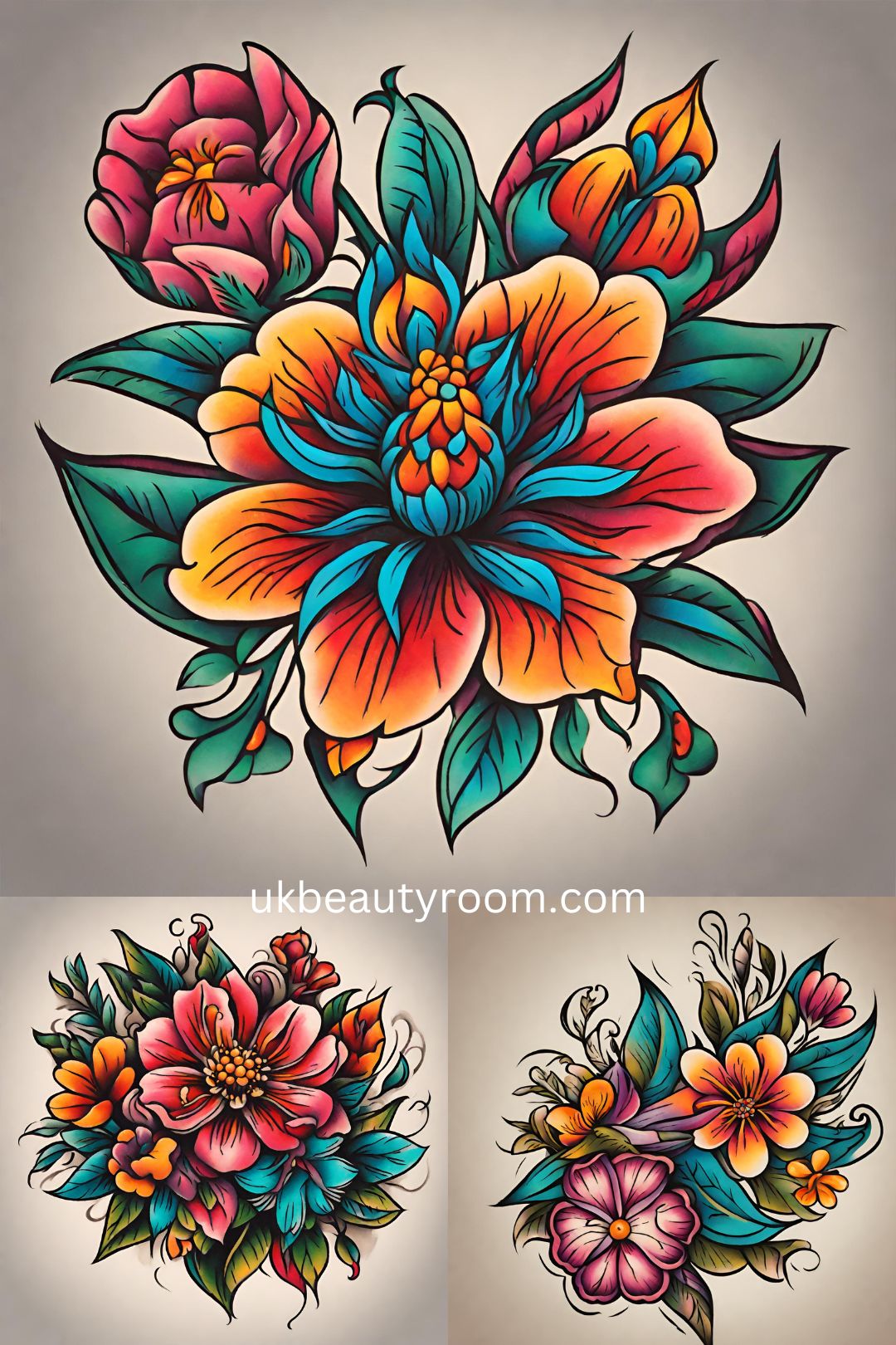 Traditional Flower Tattoo