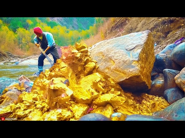 OMG Lucky Lucky Day! Mining Gold - Finding and digging gold. - YouTube