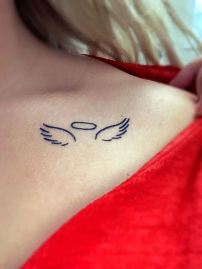 small angel wings tattoo