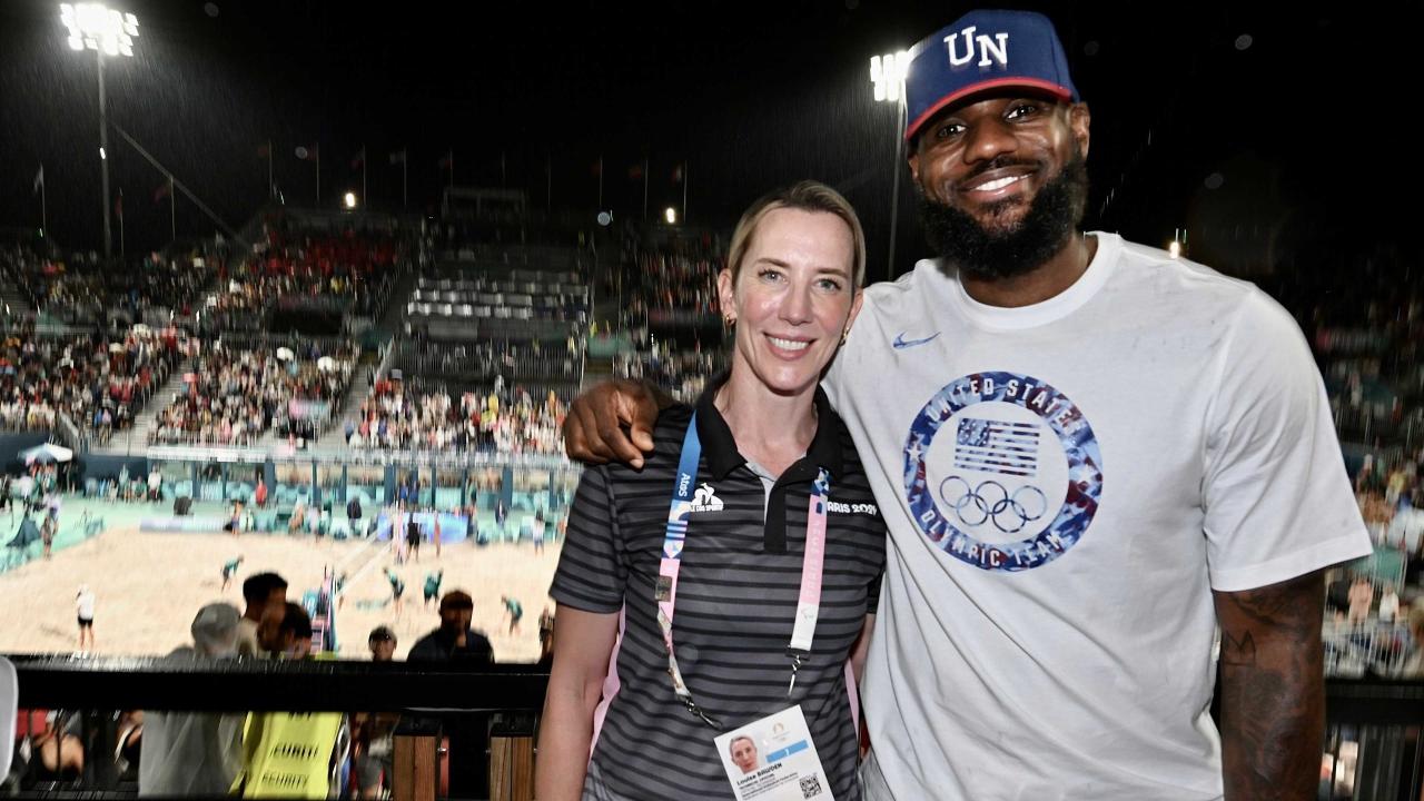 Team USA draws star-powered support at beach volleyball as LeBron James & Pharrell Williams arrive – FIVB