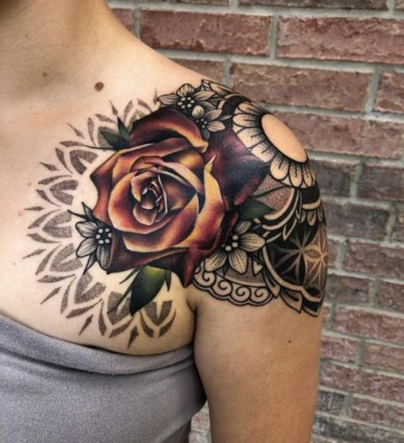 Explore 17 Enchanting Sunflower &#038; Rose Tattoo Ideas 2024 – Body Art Inspirations