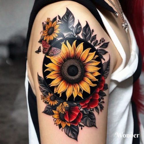 Explore 17 Enchanting Sunflower &#038; Rose Tattoo Ideas 2024 – Body Art Inspirations