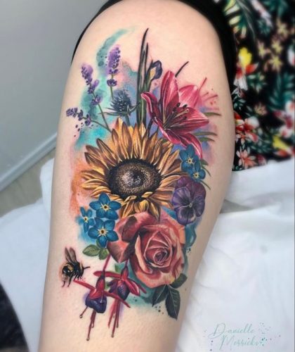 Explore 17 Enchanting Sunflower &#038; Rose Tattoo Ideas 2024 – Body Art Inspirations