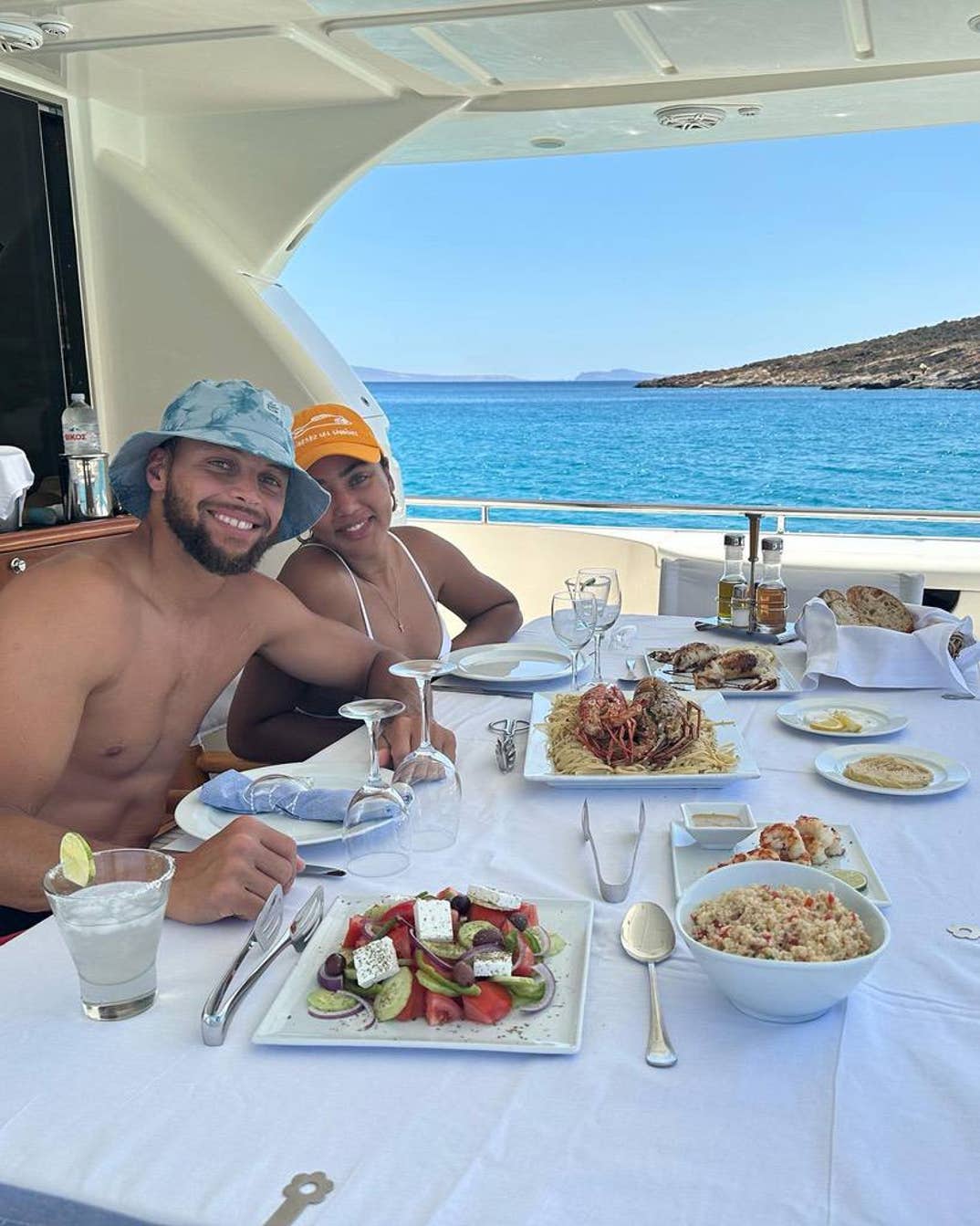 Steph and Ayesha Curry -- Greeced Up On Yacht Vacation