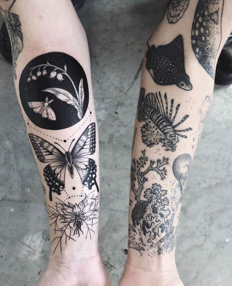 50 Patchwork Tattoos to Make You Start a Sleeve