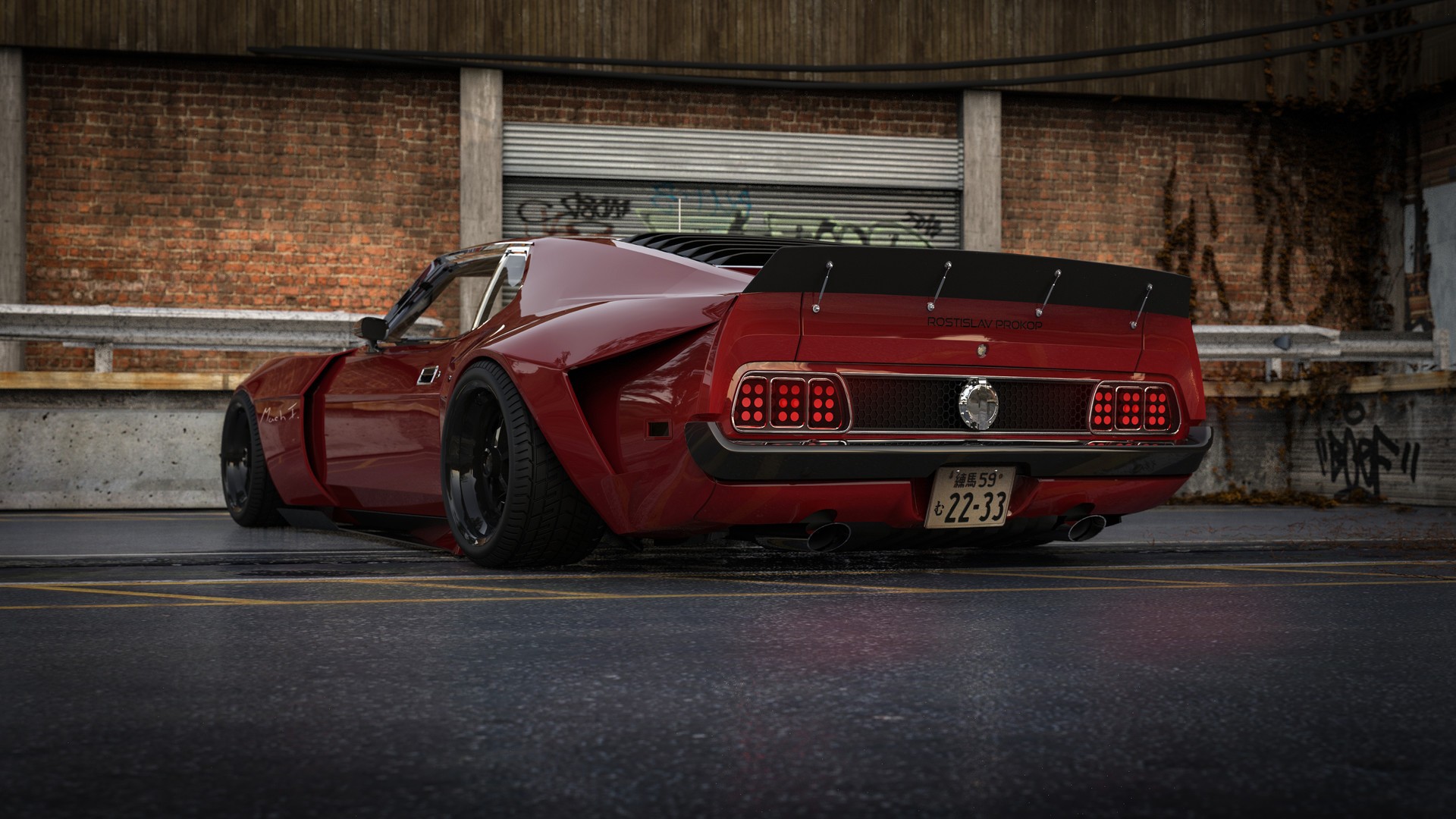 Cyber Ford Mustang Mach 1 ‘Big Red’ Looks Ready to Dominate the Streets