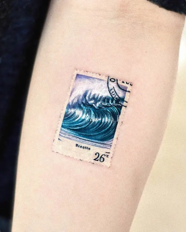 Waves growth tattoo by @tattooist_mul