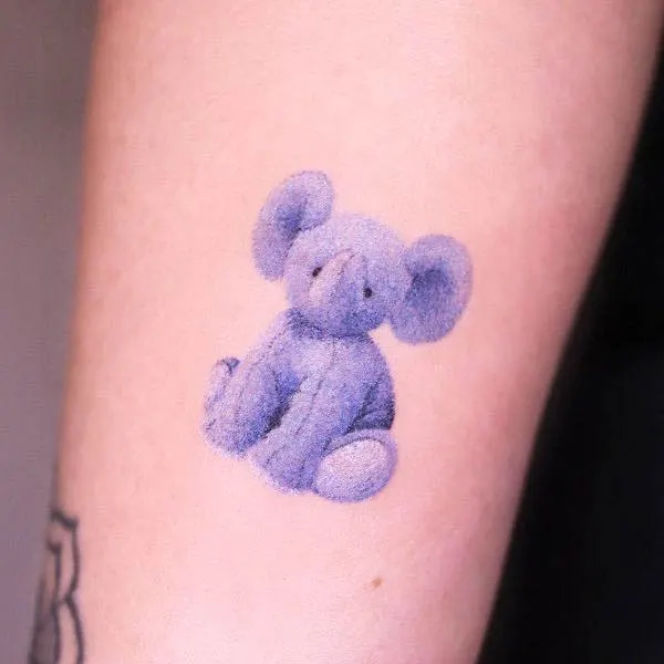 Cute baby elephant tattoo by @baekya._.poke