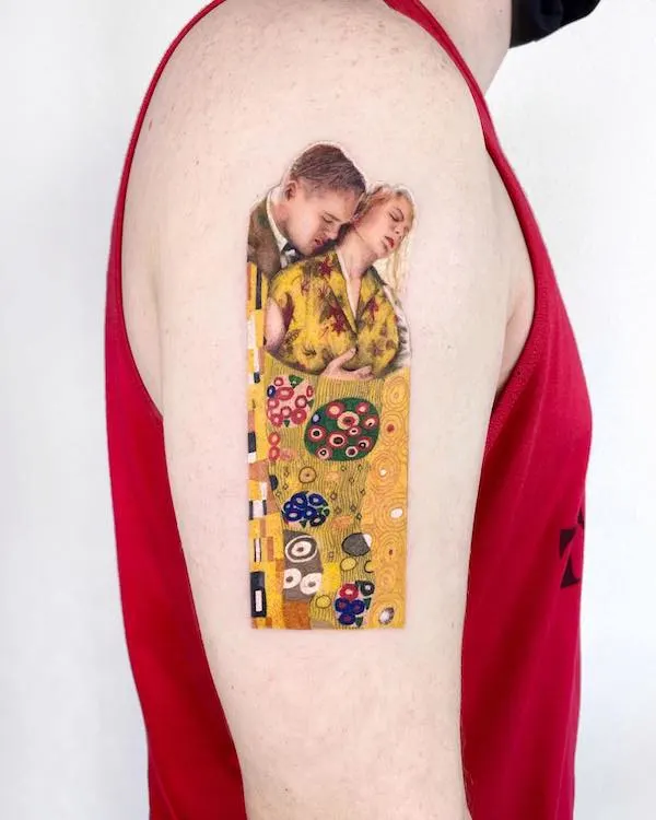 Gustave Klimt and Shutter Land tattoo by @lafragile_