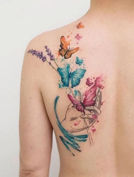 Explore 25 Unique Watercolor Butterfly Tattoo Ideas for 2024: Stunning Designs for Women &#8211; Arm, Back, and Hand Styles