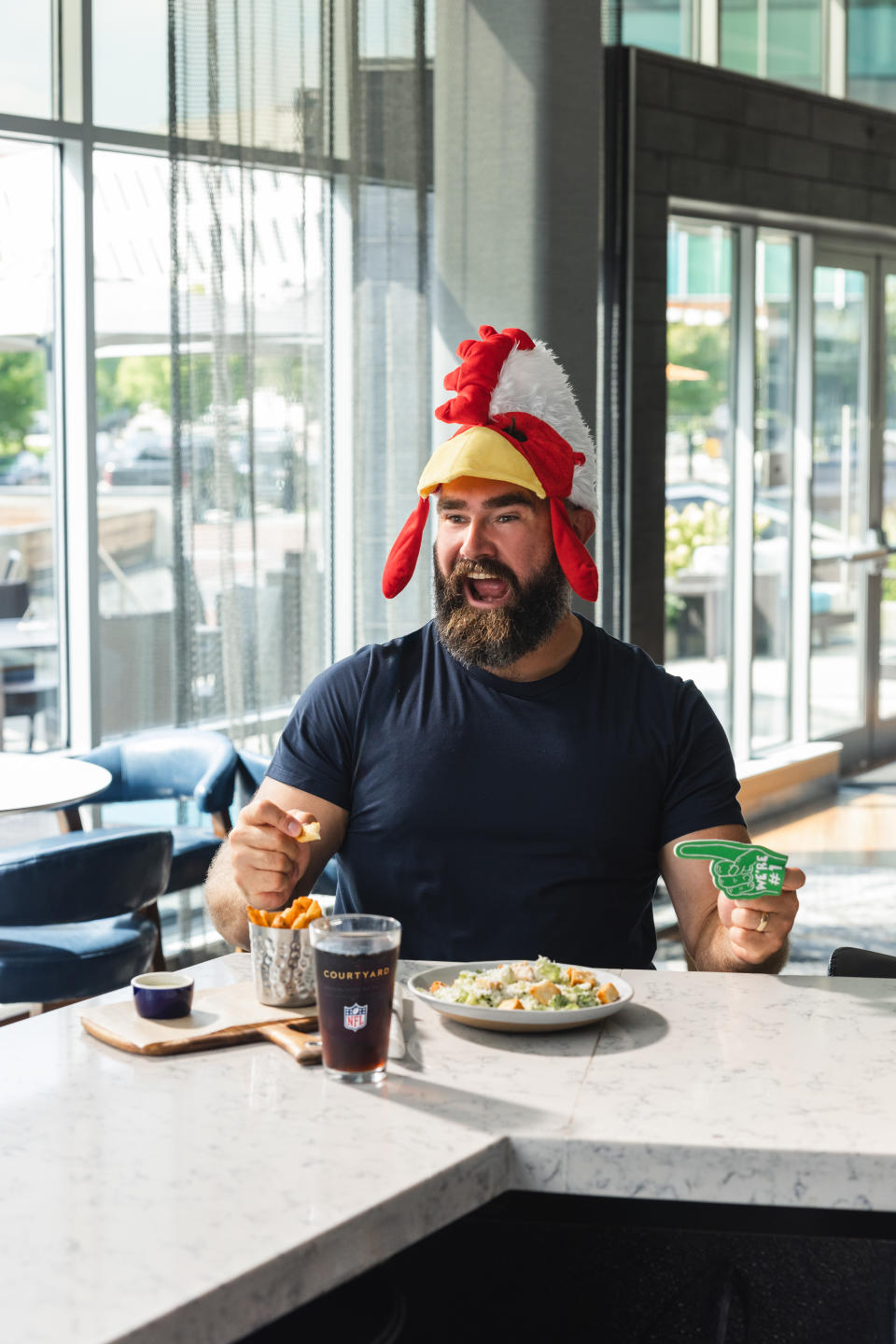 Jason Kelce is joining Marriott Bonvoy and Courtyard by Marriott as their first-ever ‘Fanbassador.