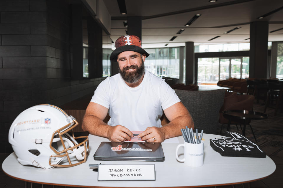 Jason Kelce is joining Marriott Bonvoy and Courtyard by Marriott as their first-ever ‘Fanbassador.