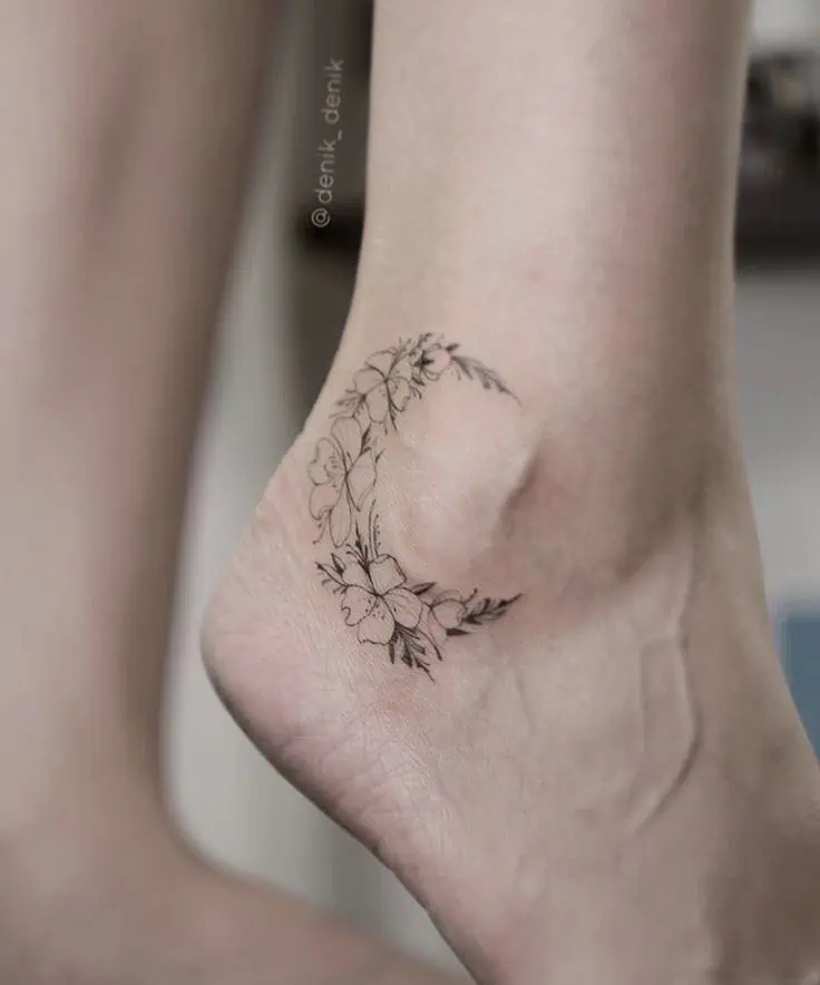 Flower Ankle Tattoo