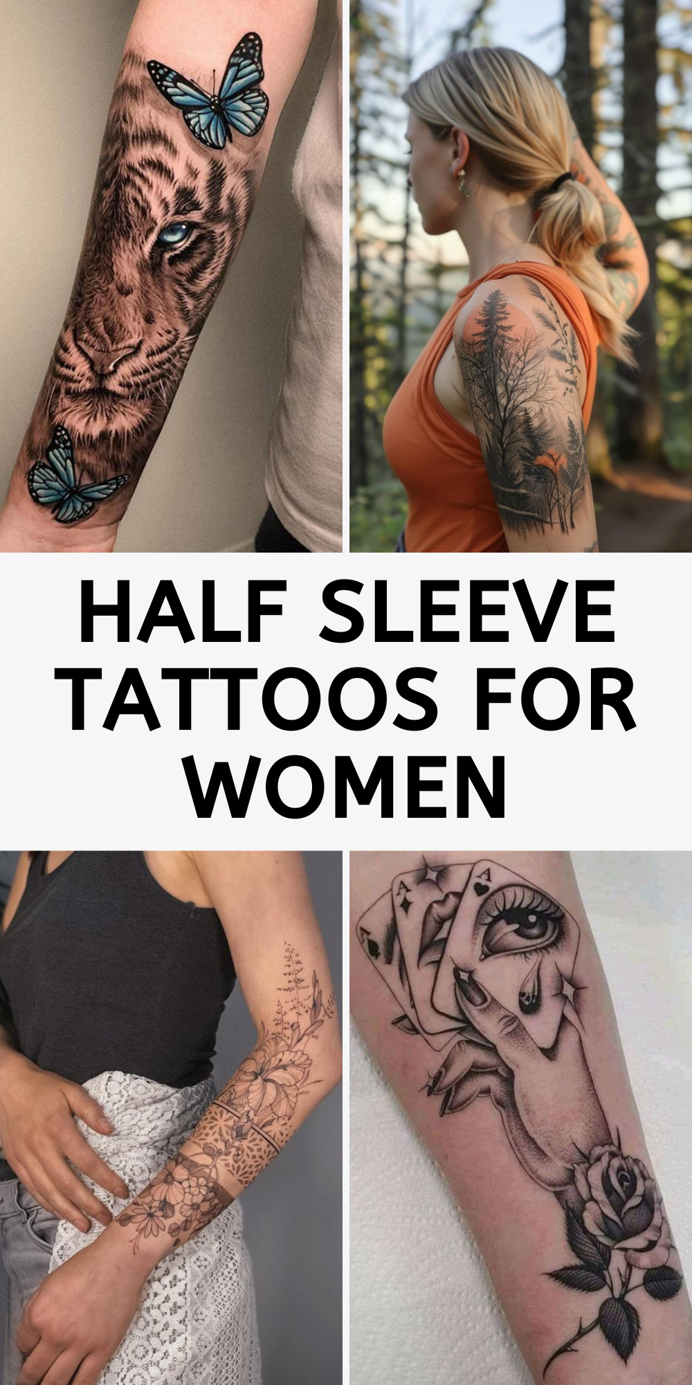 Explore 23 Unique Half Sleeve Tattoos for Women for Upper Arm Designs