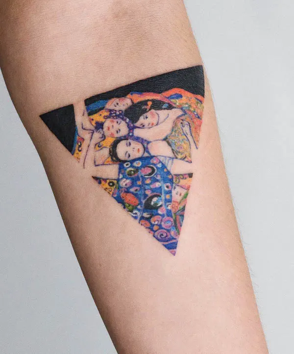 The Virgin Klimt tattoo by @max_fiolet